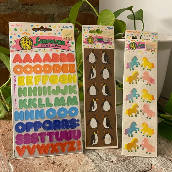 Vintage Other - 1990 Sandylion Stickers vintage collectible pony penguin alphabet